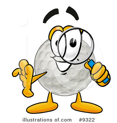 Golf Ball Character Clipart #9322 by Mascot Junction