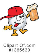 Golf Ball Sports Mascot Clipart #1365639 by Mascot Junction