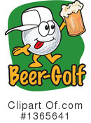 Golf Ball Sports Mascot Clipart #1365641 by Mascot Junction