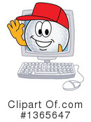 Golf Ball Sports Mascot Clipart #1365647 by Mascot Junction