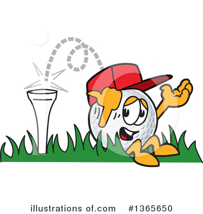 Royalty-Free (RF) Golf Ball Sports Mascot Clipart Illustration by Mascot Junction - Stock Sample #1365650