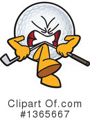 Golf Ball Sports Mascot Clipart #1365667 by Mascot Junction