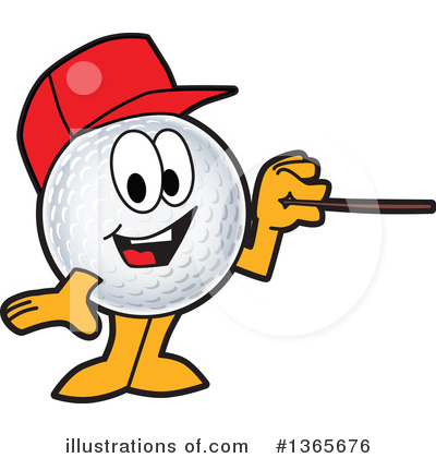 Golf Ball Sports Mascot Clipart #1365676 by Mascot Junction