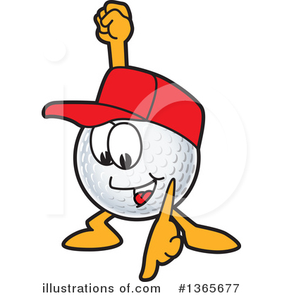 Golf Ball Sports Mascot Clipart #1365677 by Mascot Junction