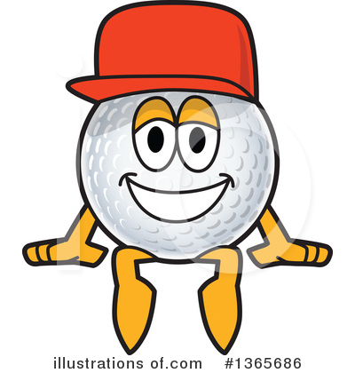 Golf Ball Character Clipart #1365686 by Mascot Junction