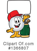 Golf Ball Sports Mascot Clipart #1366807 by Mascot Junction