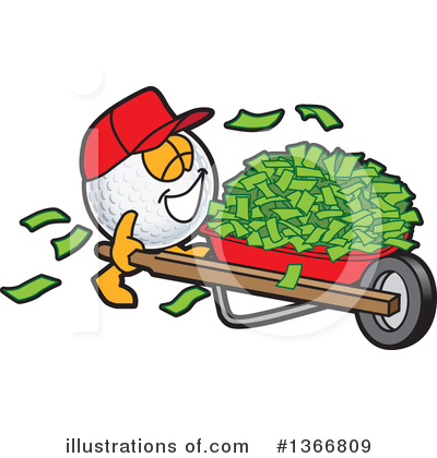 Royalty-Free (RF) Golf Ball Sports Mascot Clipart Illustration by Mascot Junction - Stock Sample #1366809