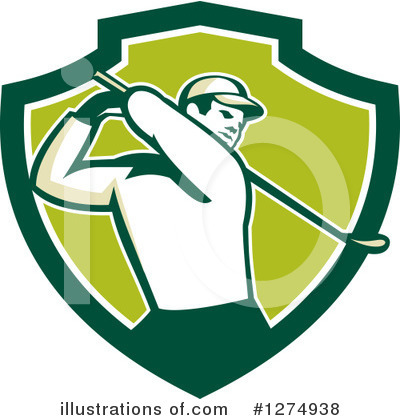 Royalty-Free (RF) Golfer Clipart Illustration by patrimonio - Stock Sample #1274938