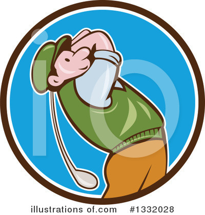 Royalty-Free (RF) Golfer Clipart Illustration by patrimonio - Stock Sample #1332028