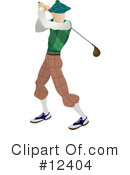 Golfing Clipart #12404 by AtStockIllustration