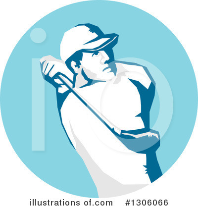 Golfer Clipart #1306066 by patrimonio