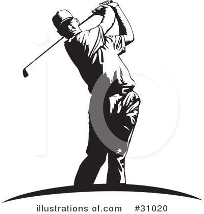 Royalty-Free (RF) Golfing Clipart Illustration by David Rey - Stock Sample #31020