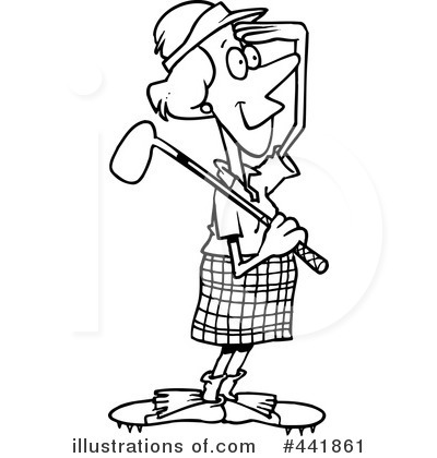 Royalty-Free (RF) Golfing Clipart Illustration by toonaday - Stock Sample #441861