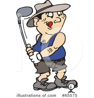 Royalty-Free (RF) Golfing Clipart Illustration by Dennis Holmes Designs - Stock Sample #65575