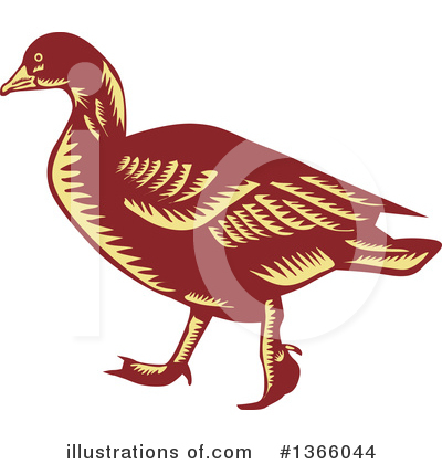 Royalty-Free (RF) Goose Clipart Illustration by patrimonio - Stock Sample #1366044