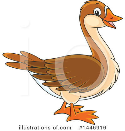 Royalty-Free (RF) Goose Clipart Illustration by Alex Bannykh - Stock Sample #1446916