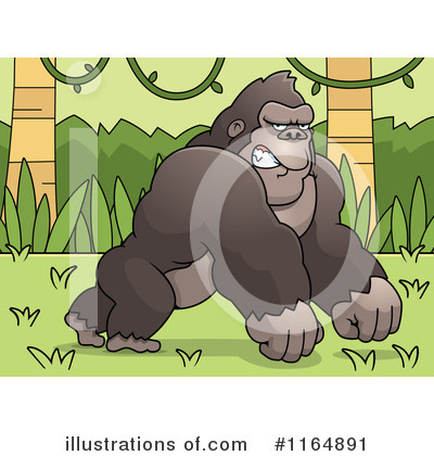 Royalty-Free (RF) Gorilla Clipart Illustration by Cory Thoman - Stock Sample #1164891