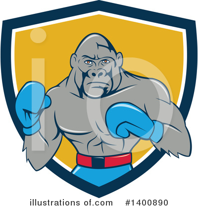 Royalty-Free (RF) Gorilla Clipart Illustration by patrimonio - Stock Sample #1400890