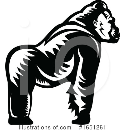 Royalty-Free (RF) Gorilla Clipart Illustration by patrimonio - Stock Sample #1651261