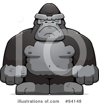 Royalty-Free (RF) Gorilla Clipart Illustration by Cory Thoman - Stock Sample #94148