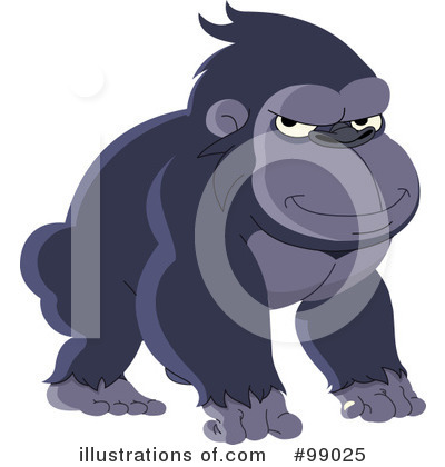 Royalty-Free (RF) Gorilla Clipart Illustration by yayayoyo - Stock Sample #99025