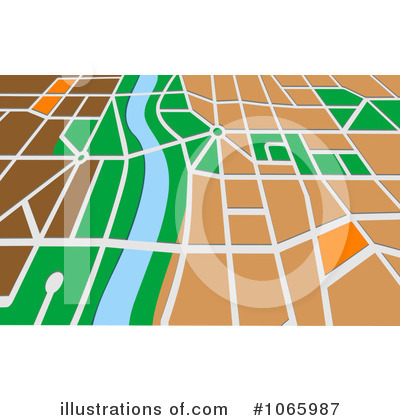 Royalty-Free (RF) Gps Map Clipart Illustration by Vector Tradition SM - Stock Sample #1065987