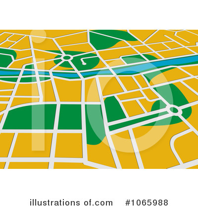 Royalty-Free (RF) Gps Map Clipart Illustration by Vector Tradition SM - Stock Sample #1065988