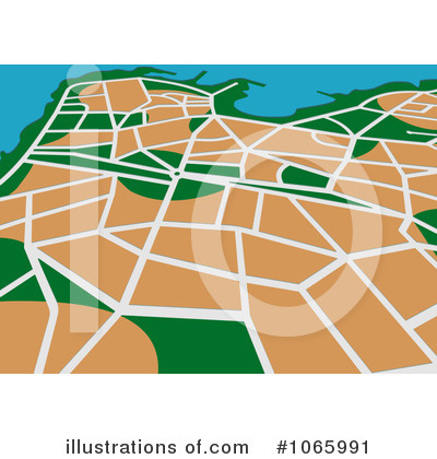 Royalty-Free (RF) Gps Map Clipart Illustration by Vector Tradition SM - Stock Sample #1065991