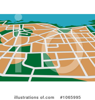 Royalty-Free (RF) Gps Map Clipart Illustration by Vector Tradition SM - Stock Sample #1065995