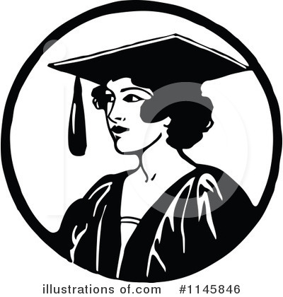 Royalty-Free (RF) Graduate Clipart Illustration by Prawny Vintage - Stock Sample #1145846