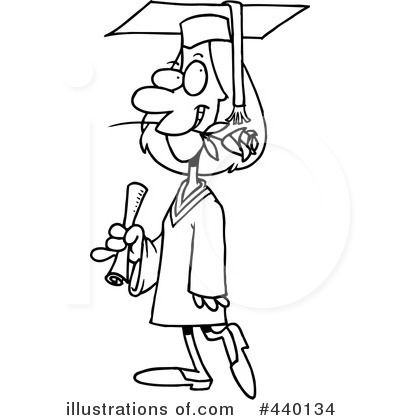 Royalty-Free (RF) Graduate Clipart Illustration by toonaday - Stock Sample #440134