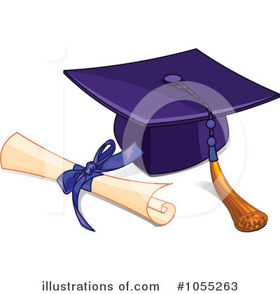 Royalty-Free (RF) Graduation Clipart Illustration by Pushkin - Stock Sample #1055263