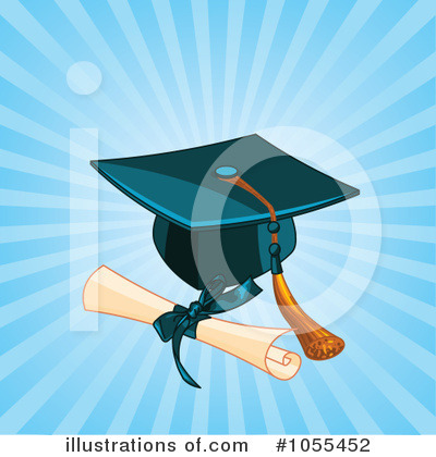 Royalty-Free (RF) Graduation Clipart Illustration by Pushkin - Stock Sample #1055452