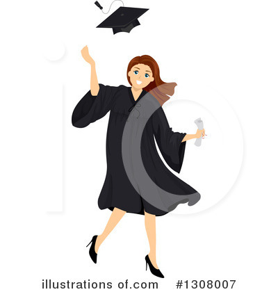 Royalty-Free (RF) Graduation Clipart Illustration by BNP Design Studio - Stock Sample #1308007