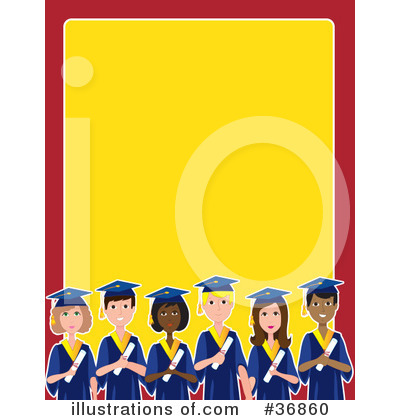 Royalty-Free (RF) Graduation Clipart Illustration by Maria Bell - Stock Sample #36860