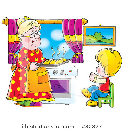 Royalty-Free (RF) Grandma Clipart Illustration by Alex Bannykh - Stock Sample #32827