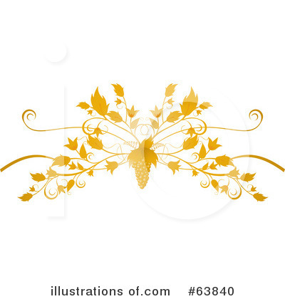 Royalty-Free (RF) Grape Vine Clipart Illustration by elaineitalia - Stock Sample #63840