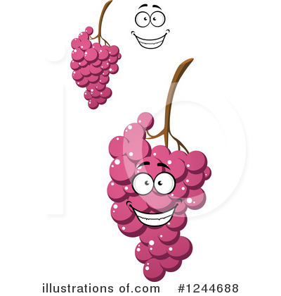 Royalty-Free (RF) Grapes Clipart Illustration by Vector Tradition SM - Stock Sample #1244688