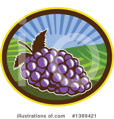 Royalty-Free (RF) Grapes Clipart Illustration by patrimonio - Stock Sample #1389421