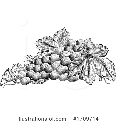 Grapes Clipart #1709714 by AtStockIllustration