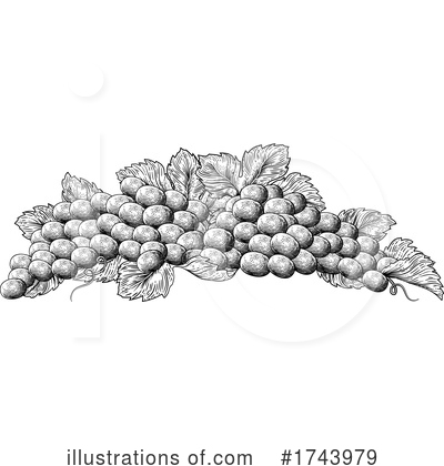 Grapes Clipart #1743979 by AtStockIllustration