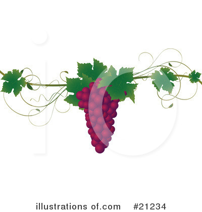 Royalty-Free (RF) Grapes Clipart Illustration by elaineitalia - Stock Sample #21234