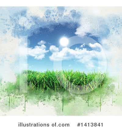 Royalty-Free (RF) Grass Clipart Illustration by KJ Pargeter - Stock Sample #1413841