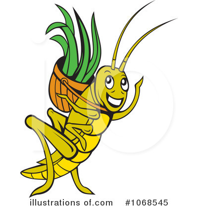 Royalty-Free (RF) Grasshopper Clipart Illustration by patrimonio - Stock Sample #1068545