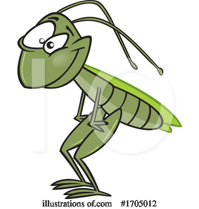 Royalty-Free (RF) Grasshopper Clipart Illustration by toonaday - Stock Sample #1705012