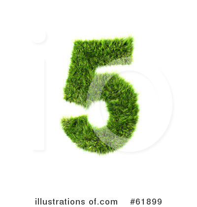 Royalty-Free (RF) Grassy Number Clipart Illustration by chrisroll - Stock Sample #61899