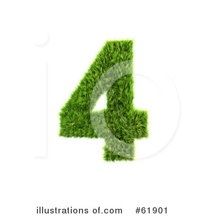 Royalty-Free (RF) Grassy Number Clipart Illustration by chrisroll - Stock Sample #61901