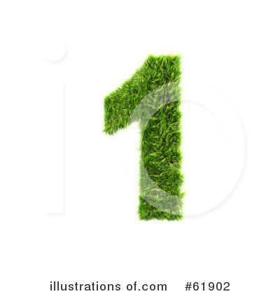 Royalty-Free (RF) Grassy Number Clipart Illustration by chrisroll - Stock Sample #61902