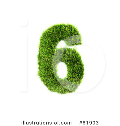 Royalty-Free (RF) Grassy Number Clipart Illustration by chrisroll - Stock Sample #61903
