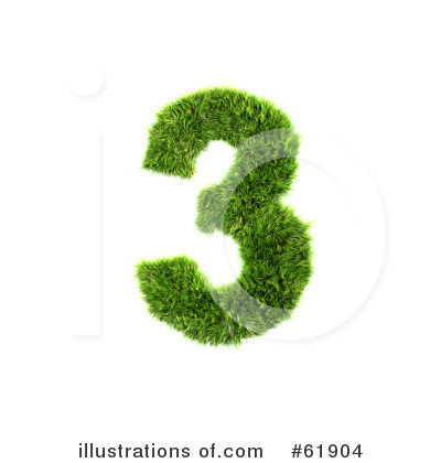 Royalty-Free (RF) Grassy Number Clipart Illustration by chrisroll - Stock Sample #61904